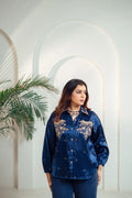 Blue Majesty Embroidery Shirt