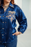Blue Majesty Embroidery Shirt
