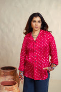 Rani Pink Bandhani Shirt