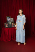 Celeste Blue Co-ord Set with Shrug