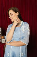Celeste Blue Co-ord Set with Shrug