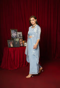 Celeste Blue Co-ord Set with Shrug