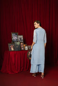 Celeste Blue Co-ord Set with Shrug