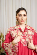 Raspberry Zardosi Kaftan Set