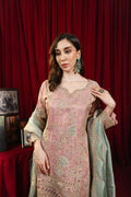 Heritage Rose Silk Kurta set with Dupatta