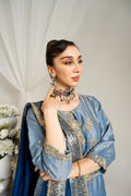 Sky Blue Embroidered Kurta Set with Dupatta