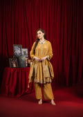 Meher Mustard Embroidered Kurta Set with Dupatta