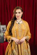 Meher Mustard Embroidered Kurta Set with Dupatta