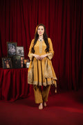 Meher Mustard Embroidered Kurta Set with Dupatta