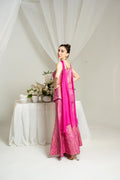 Blush Pink Brocade Kurta Set with Dupatta
