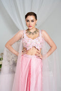 Blush Sequined Co-ord with Cape