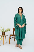 Panna Green Chanderi Kurta set