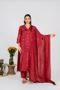 Rumi Red kurta set with Dupatta