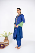 Salvia Purple Kurta set with Dupatta