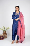 Eraya Blush Chanderi kurta set with Dupatta