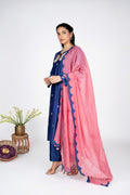 Eraya Blush Chanderi kurta set with Dupatta