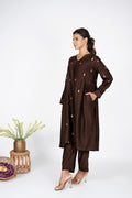 Saanjh Brown Kurta Set