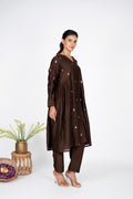 Saanjh Brown Kurta Set