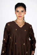 Saanjh Brown Kurta Set