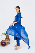Naaree Blue Kurta set With dupatta