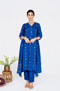Naaree Blue Kurta set With dupatta