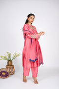 Rangrez pink Chanderi kurta set with Dupatta