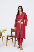 Marron Botanica Kurta Set