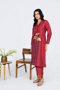 Marron Botanica Kurta Set