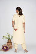 Zohra Ivory kurta Set with Stole