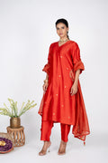Vashti Orange Kurta Set with Dupatta