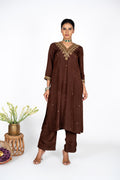 Mahveen Mocha kurta set
