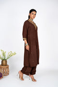 Mahveen Mocha kurta set