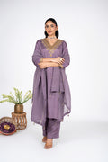 Kumud Lilac Silk Kurta set