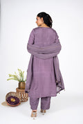 Kumud Lilac Silk Kurta Set With Duppata