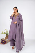 Kumud Lilac Silk Kurta Set With Duppata