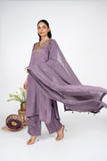 Kumud Lilac Silk Kurta Set With Duppata