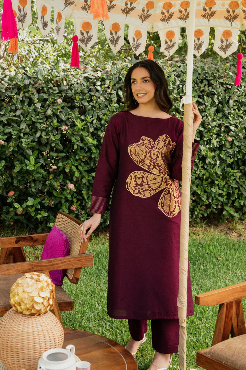Mulberry Flower Kurta Set