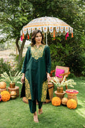 Emerald Zari Pannel Kurta Set