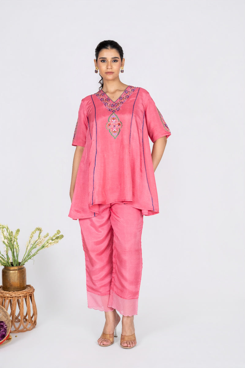 Roshanara Pink Co-ord Set