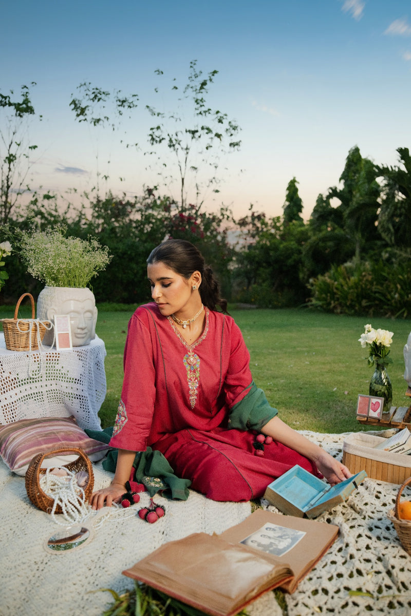 Shirin Pink Kurta set