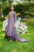 Kumud Lilac Silk Kurta set
