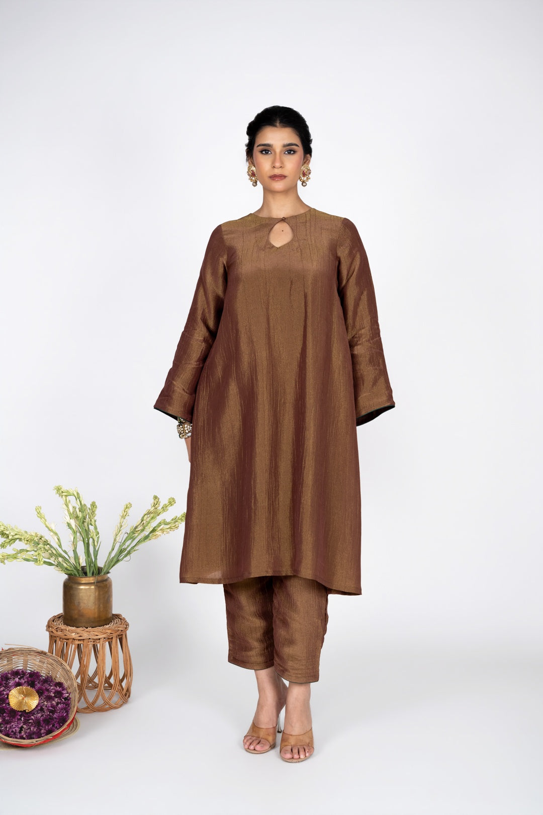 Zareen Bronze Kurta Set