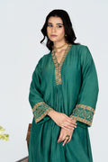 Panna Green Chanderi Kurta set with Dupatta